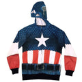 Captain America Costume Sublimated Fleece Marvel Comics Adult Hoodie - Fundom