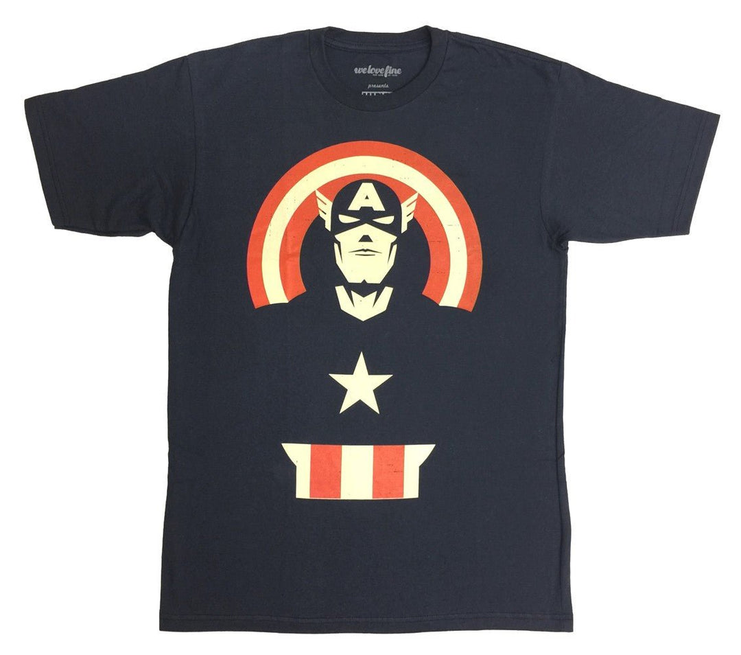 Captain America Minimal Marvel Comics Adult T-Shirt - Fundom