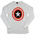 Captain America Shield Symbol Marvel Comics Thermal Long Sleeve T-Shirt - Fundom