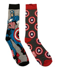 Captain America Standing Character and Shield Marvel 2 - Pack Crew Socks - Fundom