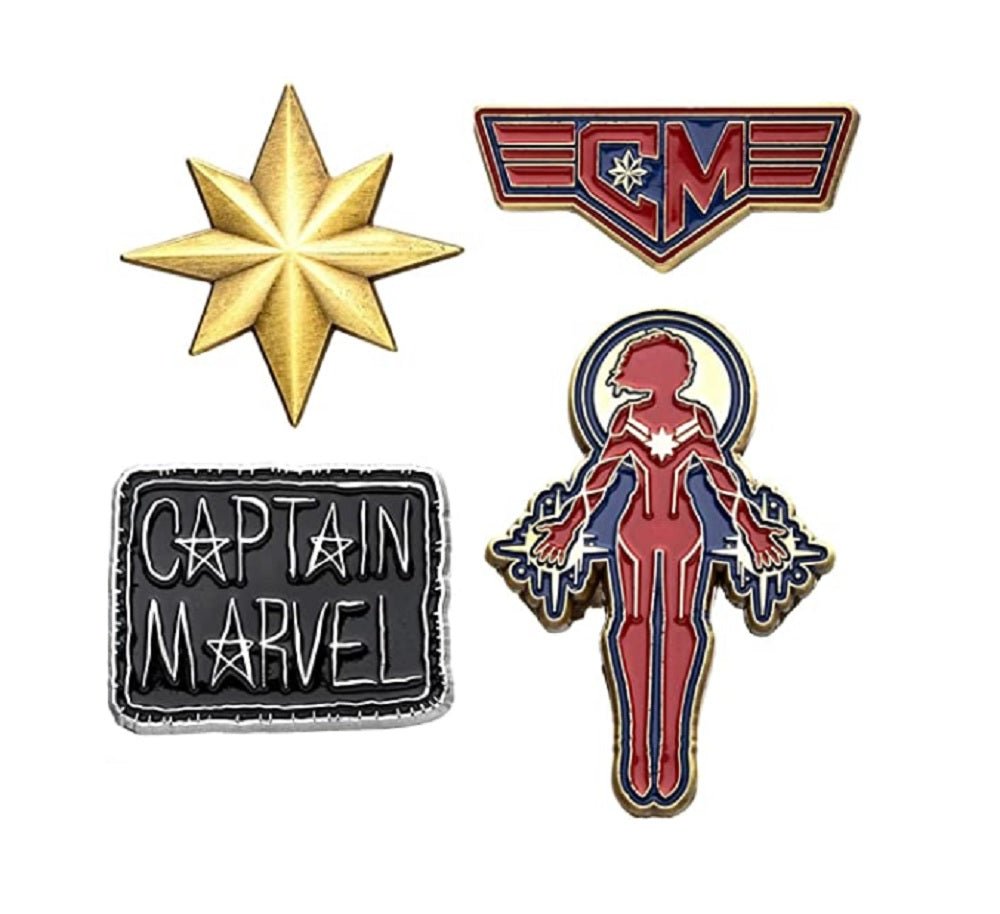 Captain Marvel - Marvel Comics Enamel Pin Set (4 piece) - Fundom