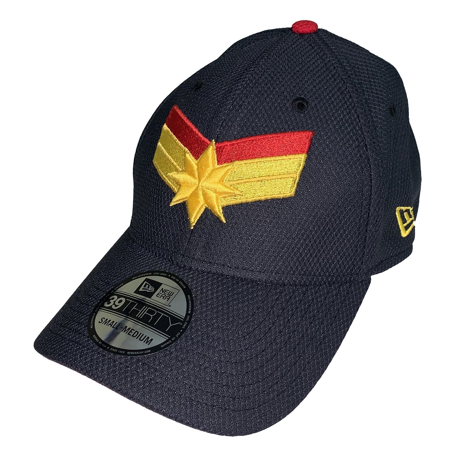 Captain Marvel Symbol New Era 39Thirty Fitted Hat Cap (Large/XLarge) - Fundom