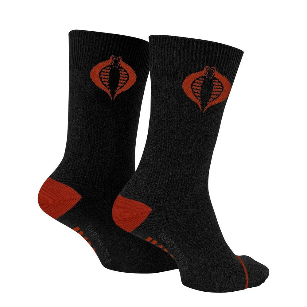 Hasbro G.I. Joe Cobra Symbol Black and Red Crew Socks