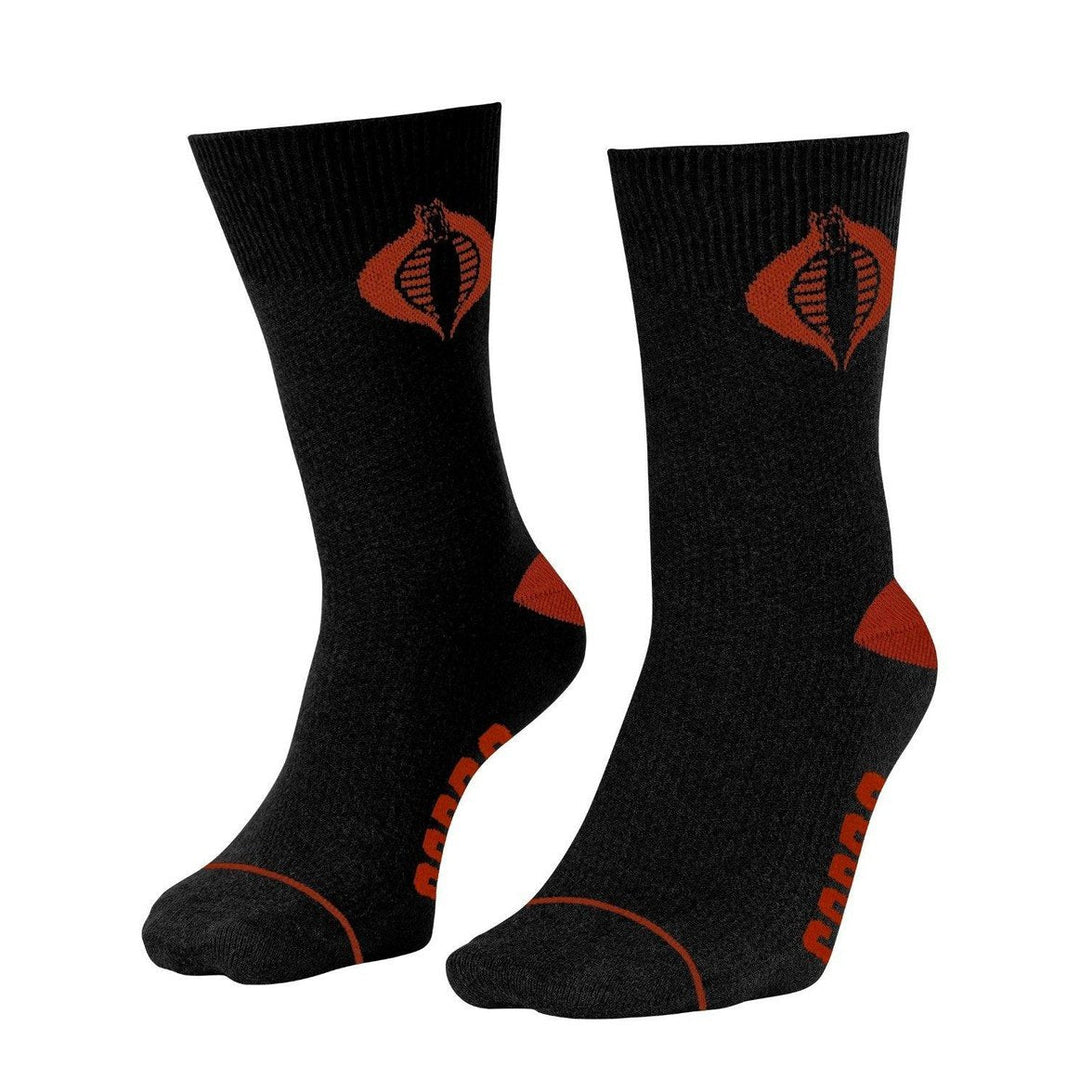 Hasbro G.I. Joe Cobra Symbol Black and Red Crew Socks
