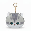 Mofusand Light Grey Cat Coin Purse Keychain