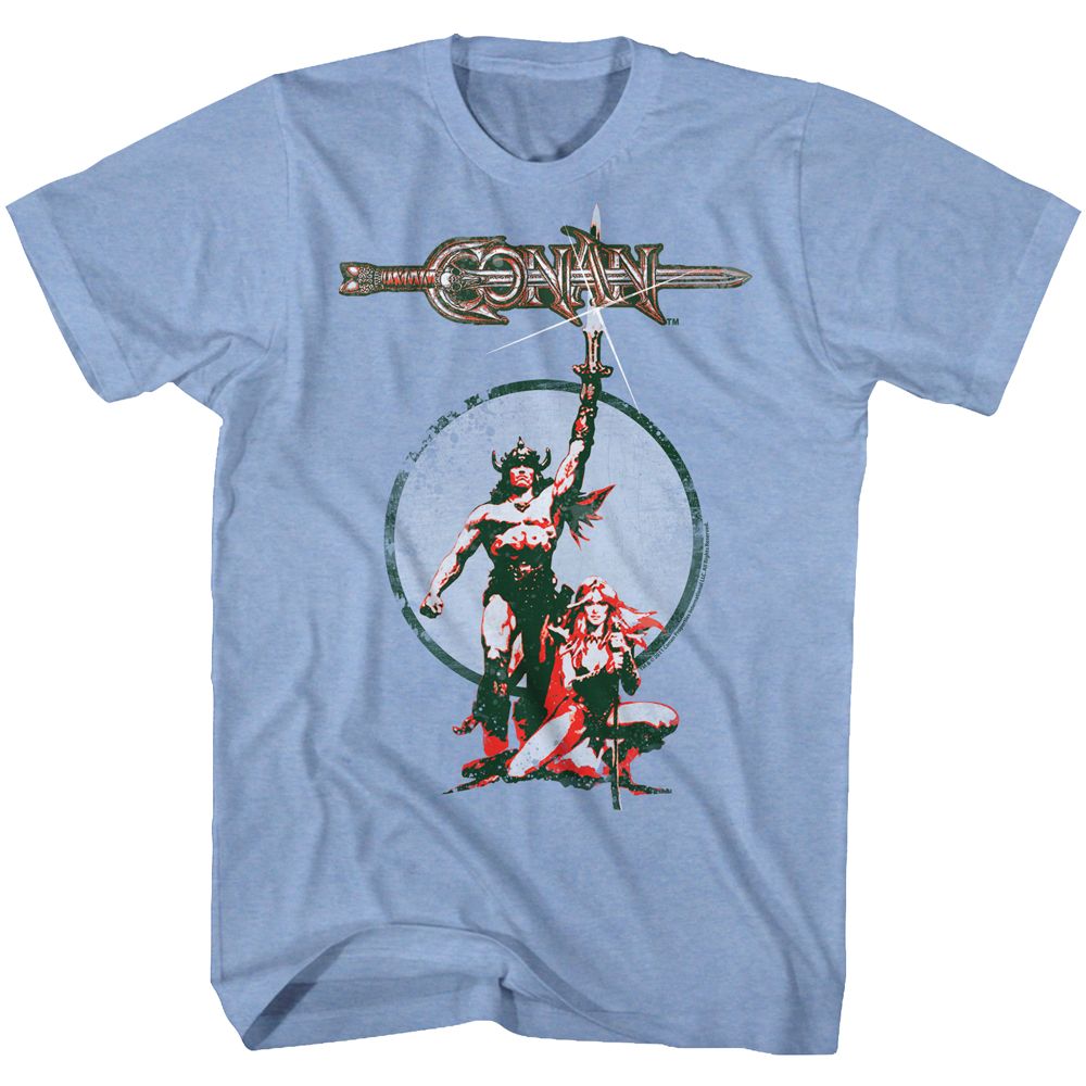Conan The Barbarian Movie Poster Vintage Classic 80's Adult T-Shirt - Fundom