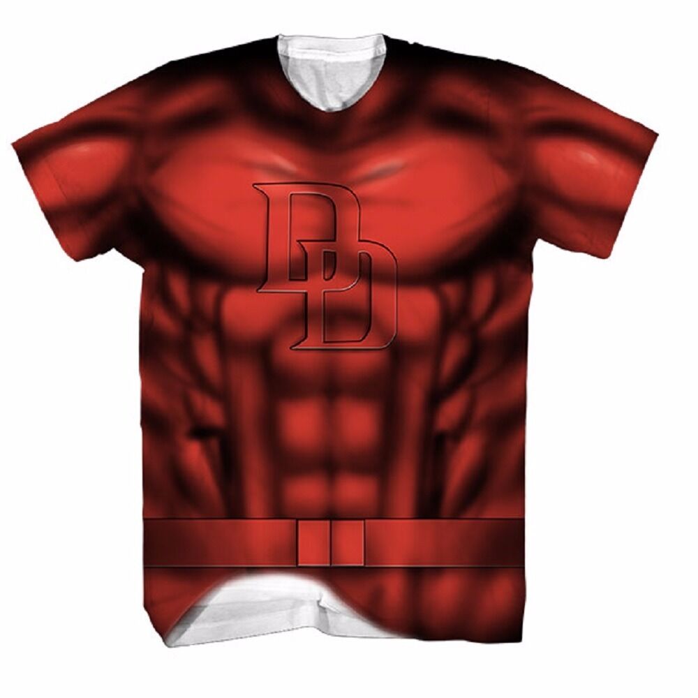Daredevil Costume Marvel Comics Sublimated Adult T-Shirt - Fundom