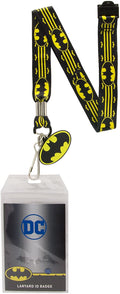 DC Comics Batman Wrap Around Logo Lanyard Neck Strap Id Holder With Charm - Fundom