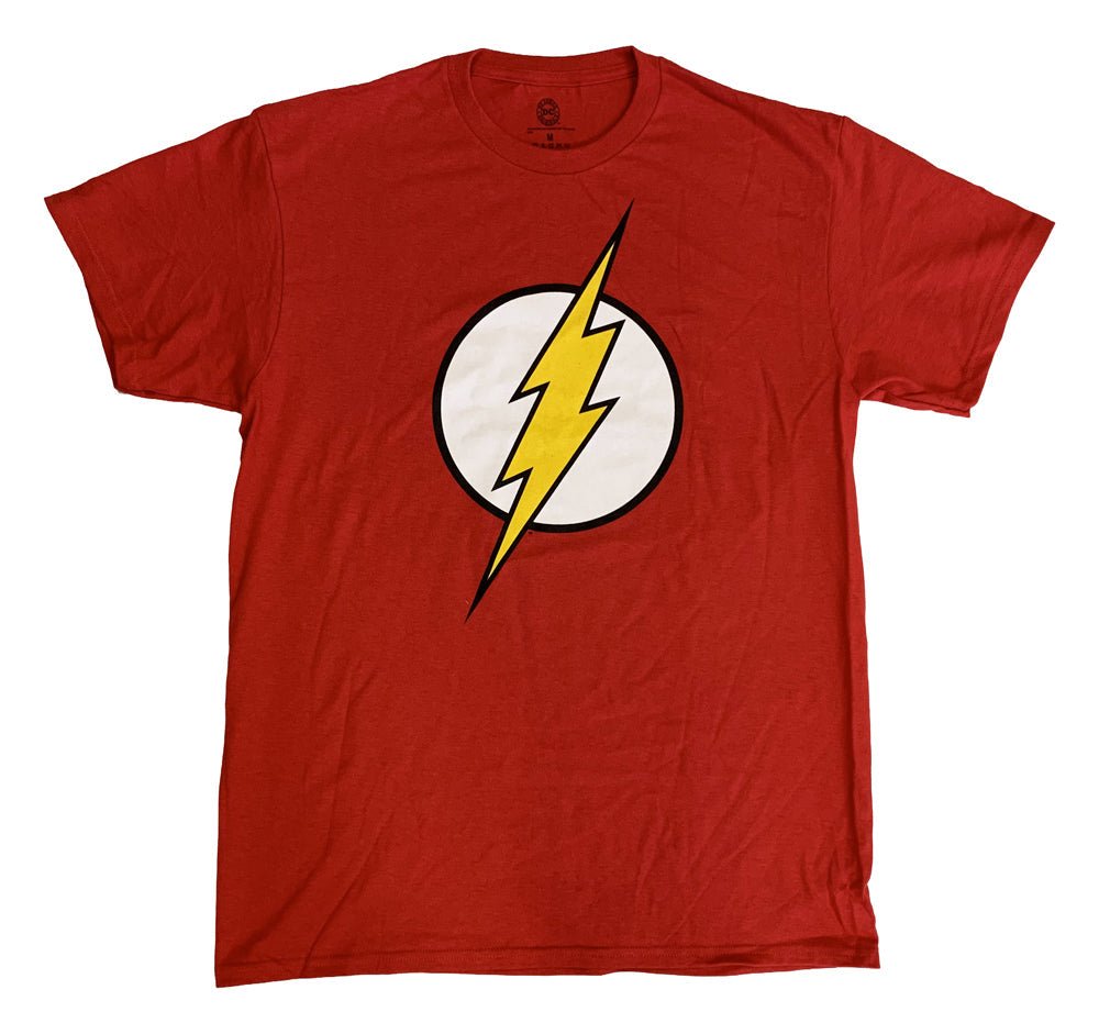 DC Comics Flash Logo Black Outline Adult Graphic T-Shirt - Fundom