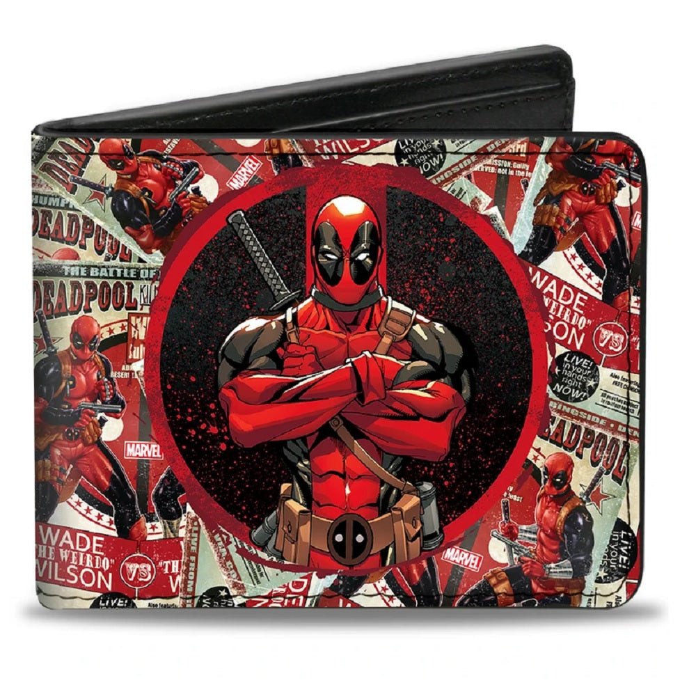 Deadpool Arms Crossed Pose Badge/Wade Vs Wade Marvel Comics Bi - fold Wallet - Fundom