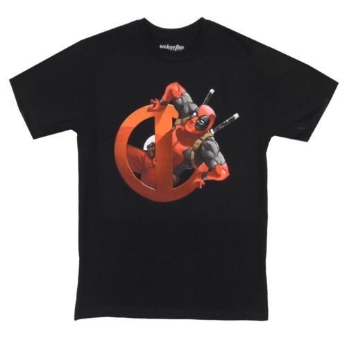 Deadpool Body Slide Merc Classic Logo Marvel Comics Adult T-Shirt - Fundom