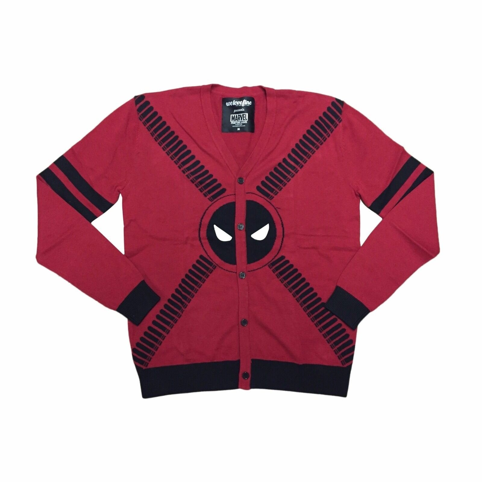 Deadpool Cardigan Bands Marvel Comics Adult Cardigan - Fundom