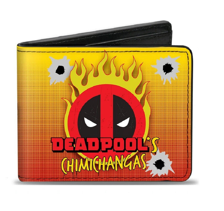 Deadpool Chimichangas Flaming Logo Marvel Bifold Wallet - Fundom