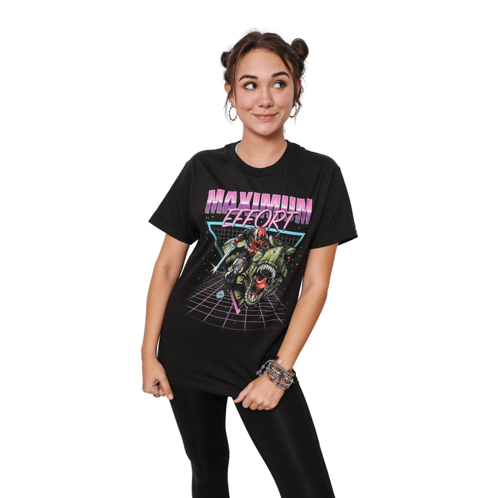 Deadpool Crazy Maximum Effort Marvel Adult T-Shirt - Fundom