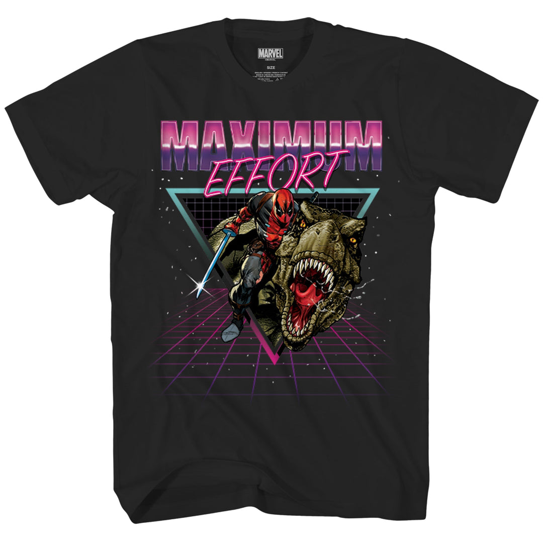 Deadpool Crazy Maximum Effort Marvel Adult T-Shirt - Fundom