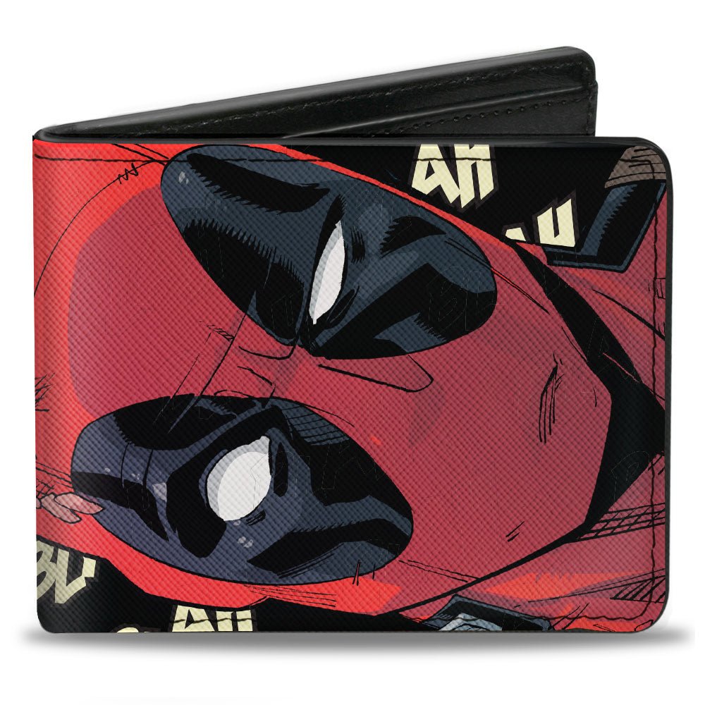 Deadpool Face Close Up Blah Blah Blah Marvel Comics Bifold Wallet - Fundom