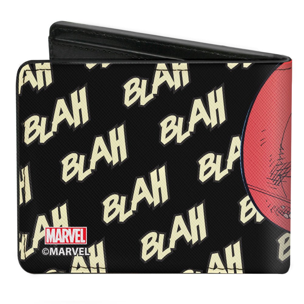 Deadpool Face Close Up Blah Blah Blah Marvel Comics Bifold Wallet - Fundom