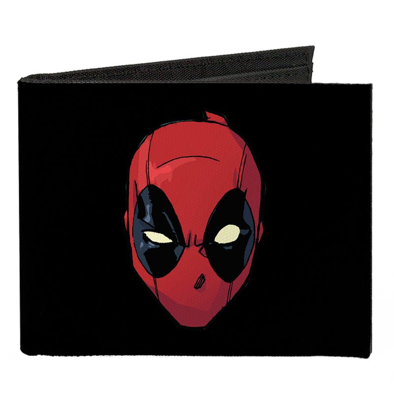 Deadpool Face Marvel Comics Canvas Bifold Wallet - Fundom