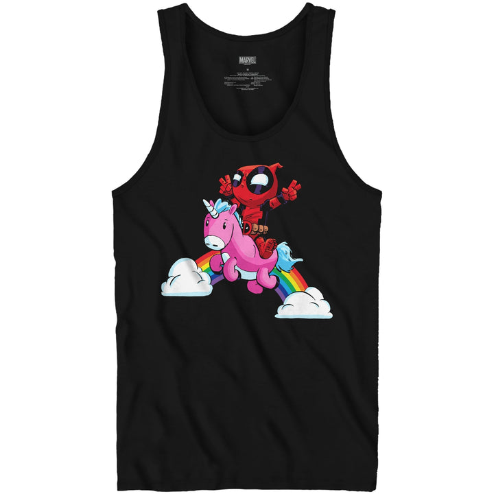 Deadpool Rainbow Power Marvel Comics Adult Tank Top - Fundom