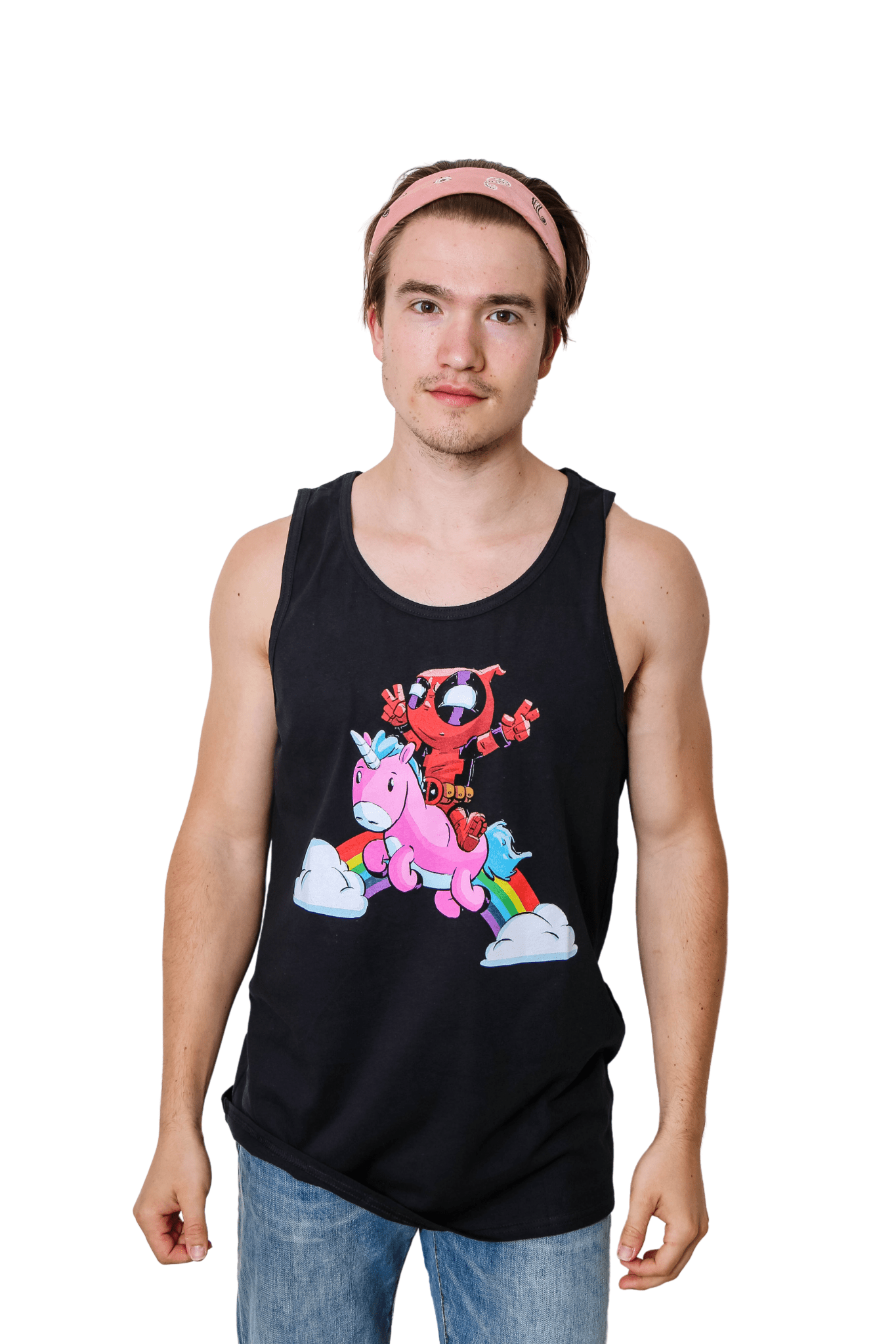 Deadpool Rainbow Power Marvel Comics Adult Tank Top - Fundom