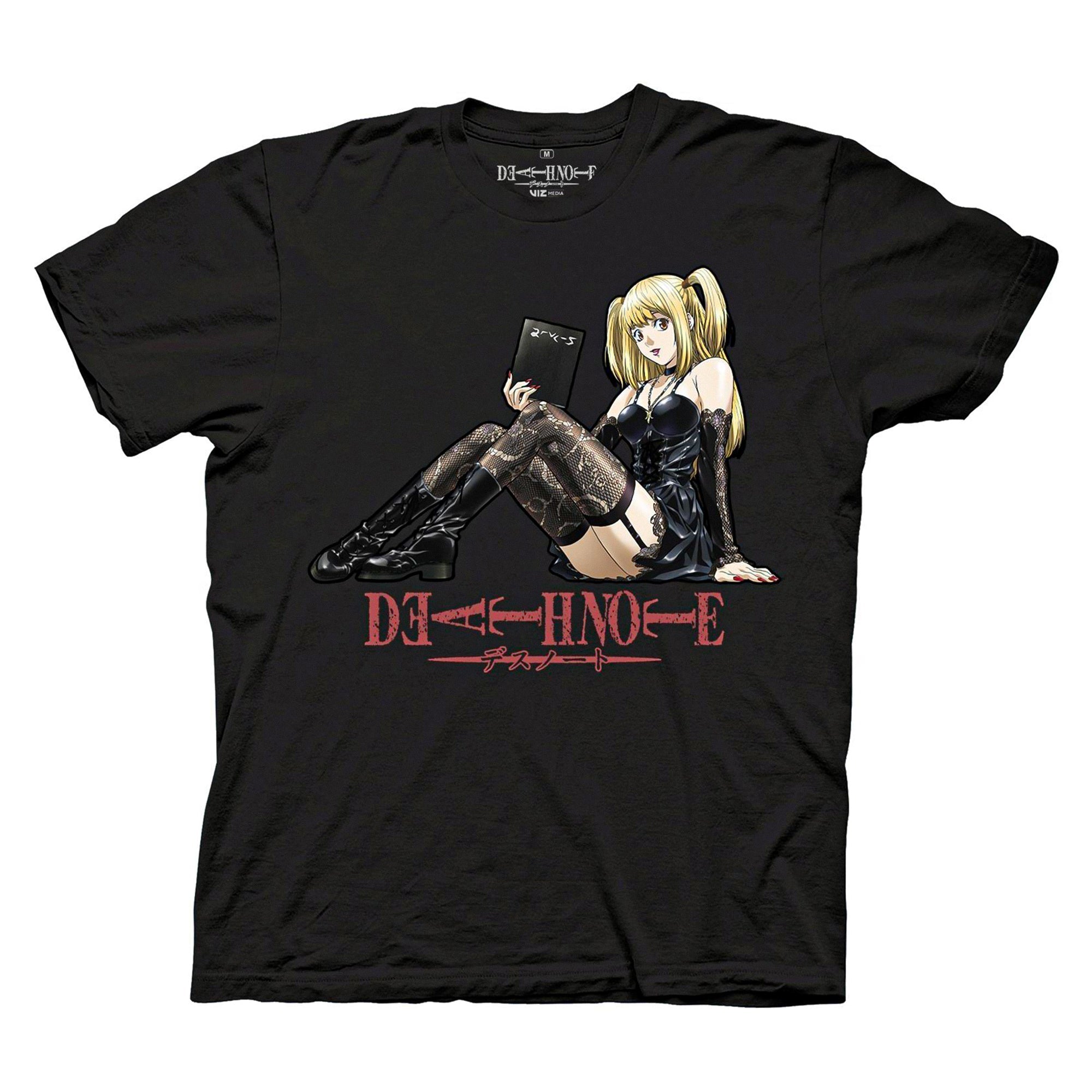 Death Note - Misa Amane on Logo Adult T-Shirt - Black – Fundom