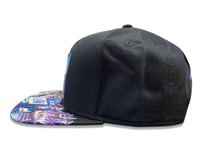 Transformers Decepticons Color Shield 80's Cartoon Black Snapback Cap Hat