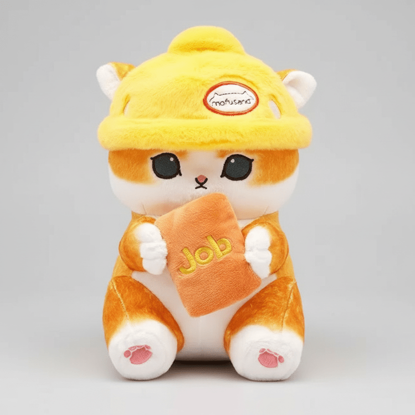 Mofusand Worker Cat Plush 9" - Fundom