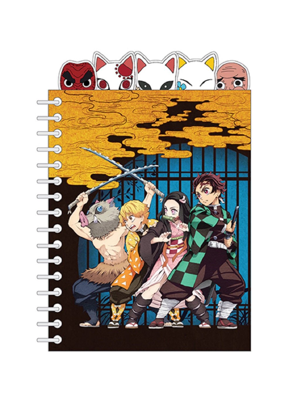 Demon Slayer Key Art Anime Spiral Tabbed Notebook - Fundom