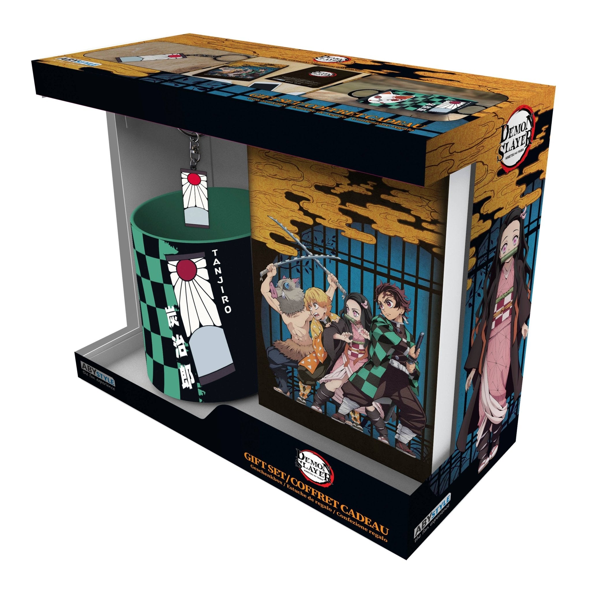 Demon Slayer Kimetsu No Yaiba Gift Set Ceramic Mug 11Oz Notebook & Metal Keychain - Fundom