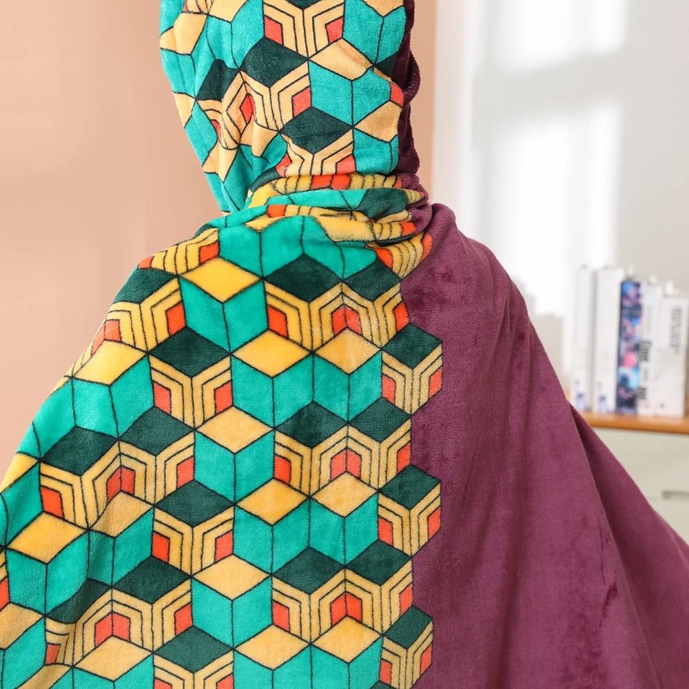 Demon Slayer: Kimetsu no Yaiba - Giyu Blanket Cosplay Cloak Hooded Cape - Fundom