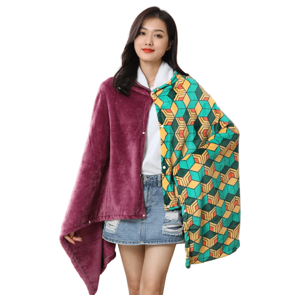 Demon Slayer: Kimetsu no Yaiba - Giyu Blanket Cosplay Cloak Hooded Cape - Fundom