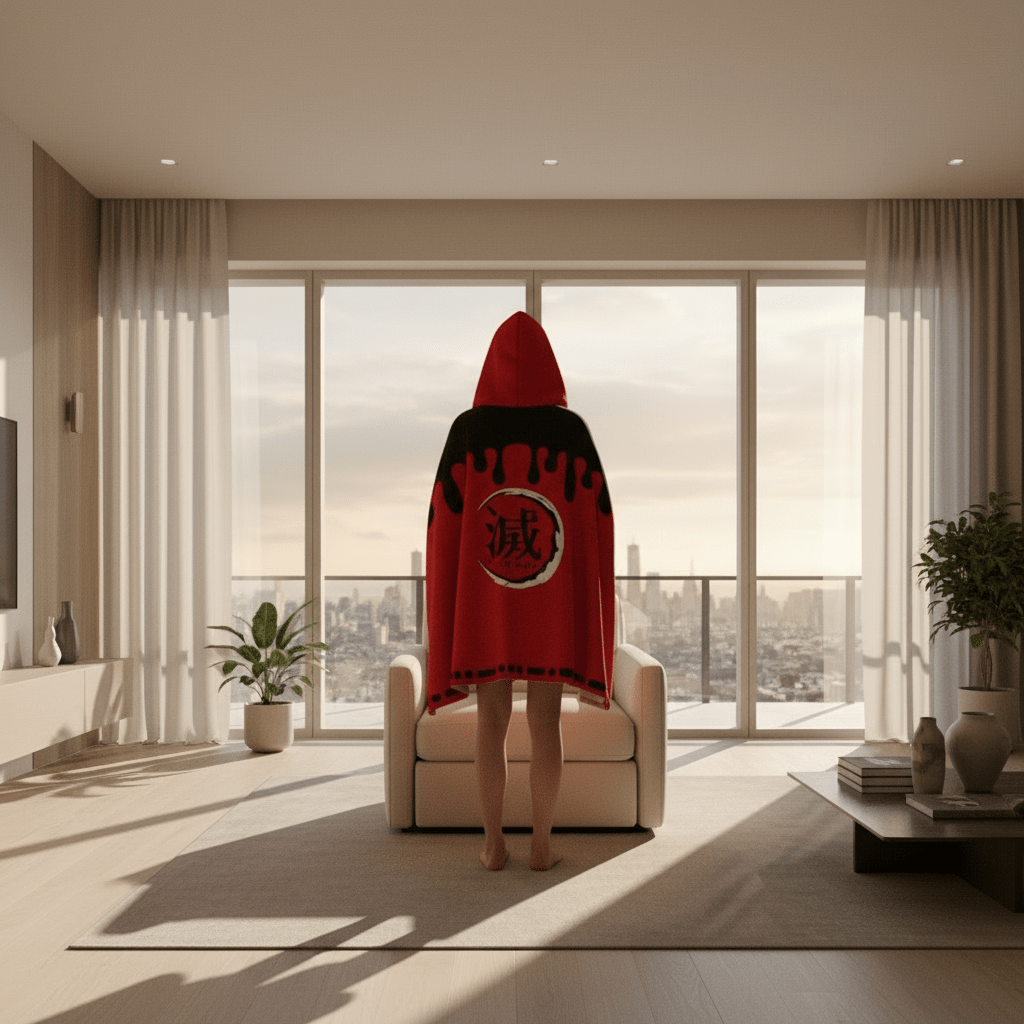 Demon Slayer: Kimetsu no Yaiba - Kokushibo Blanket Cosplay Cloak Hooded Cape - Fundom