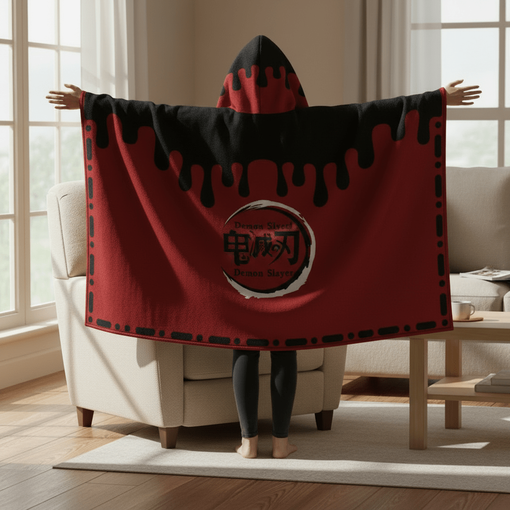 Demon Slayer: Kimetsu no Yaiba - Kokushibo Blanket Cosplay Cloak Hooded Cape - Fundom