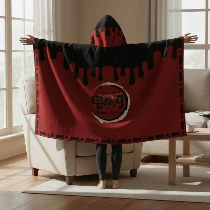 Demon Slayer: Kimetsu no Yaiba - Kokushibo Blanket Cosplay Cloak Hooded Cape - Fundom