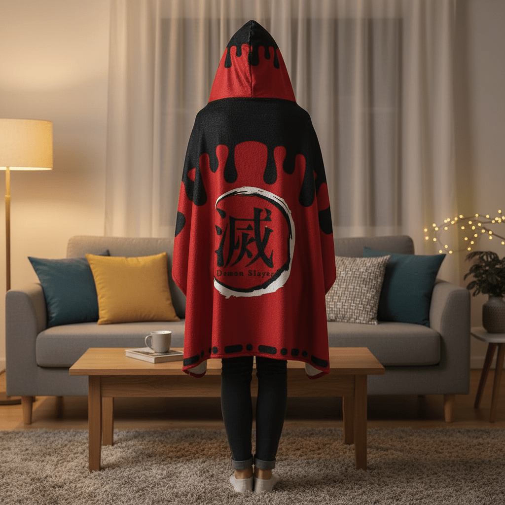 Demon Slayer: Kimetsu no Yaiba - Kokushibo Blanket Cosplay Cloak Hooded Cape - Fundom