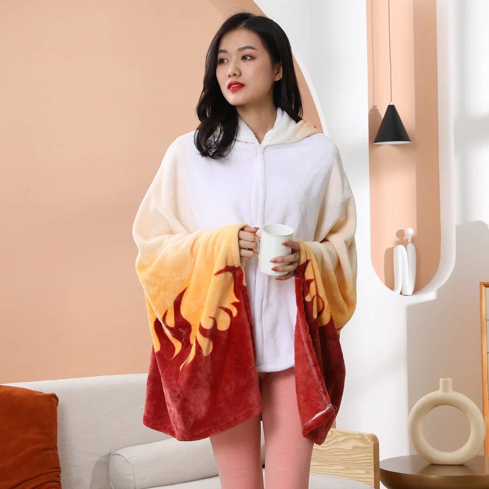 Demon Slayer: Kimetsu no Yaiba - Rengoku Blanket Cosplay Cloak Hooded Cape - Fundom