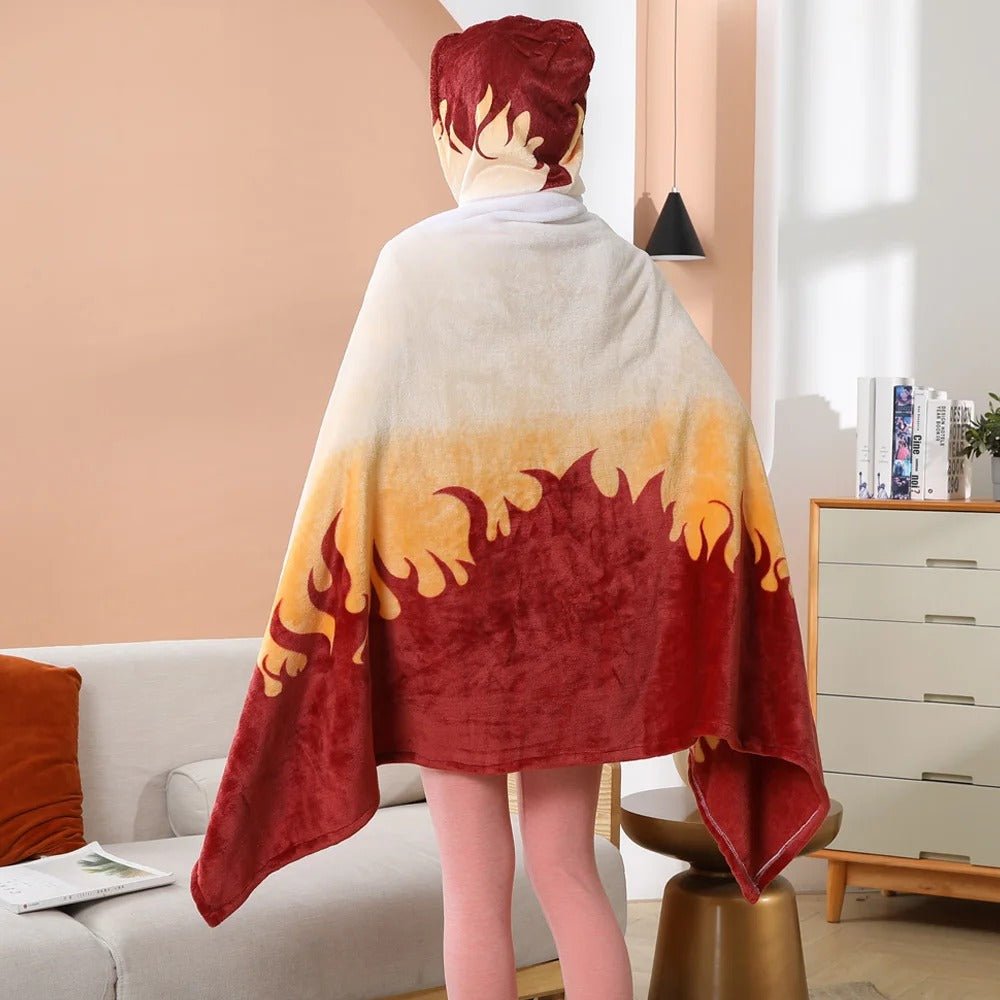 Demon Slayer: Kimetsu no Yaiba - Rengoku Blanket Cosplay Cloak Hooded Cape - Fundom