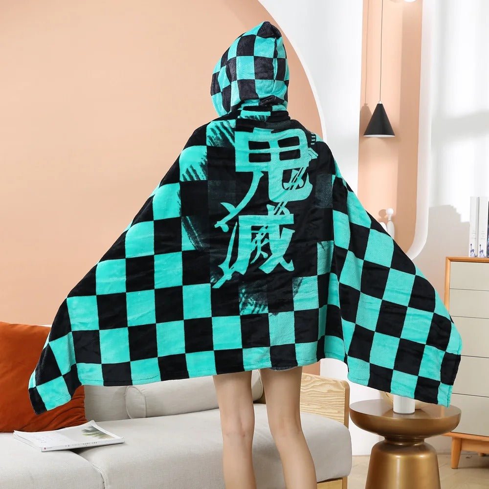 Demon Slayer: Kimetsu no Yaiba - Tanjiro Blanket Cosplay Cloak Hooded Cape - Fundom