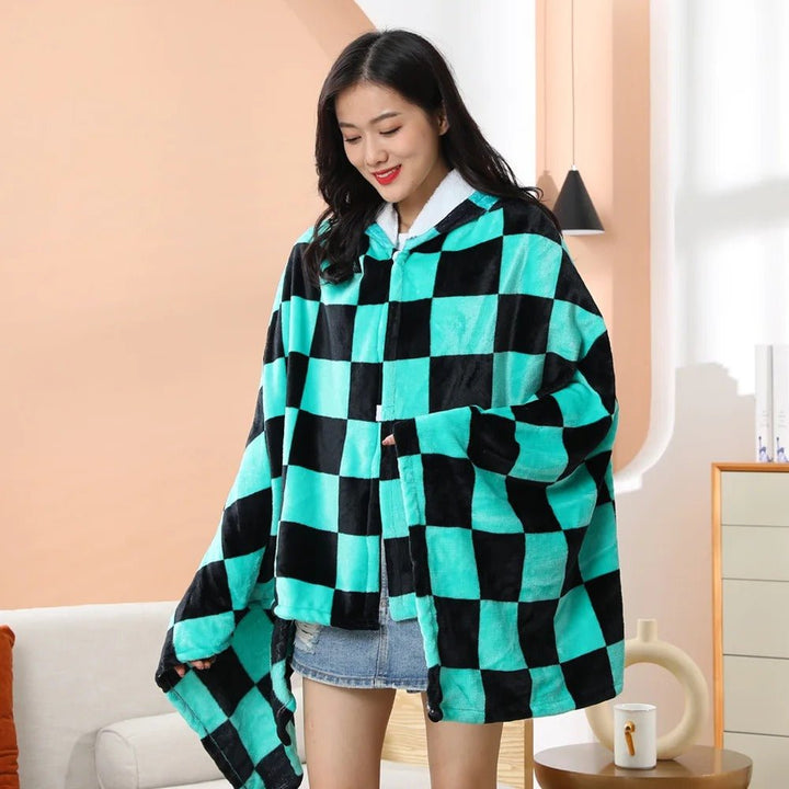 Demon Slayer: Kimetsu no Yaiba - Tanjiro Blanket Cosplay Cloak Hooded Cape - Fundom