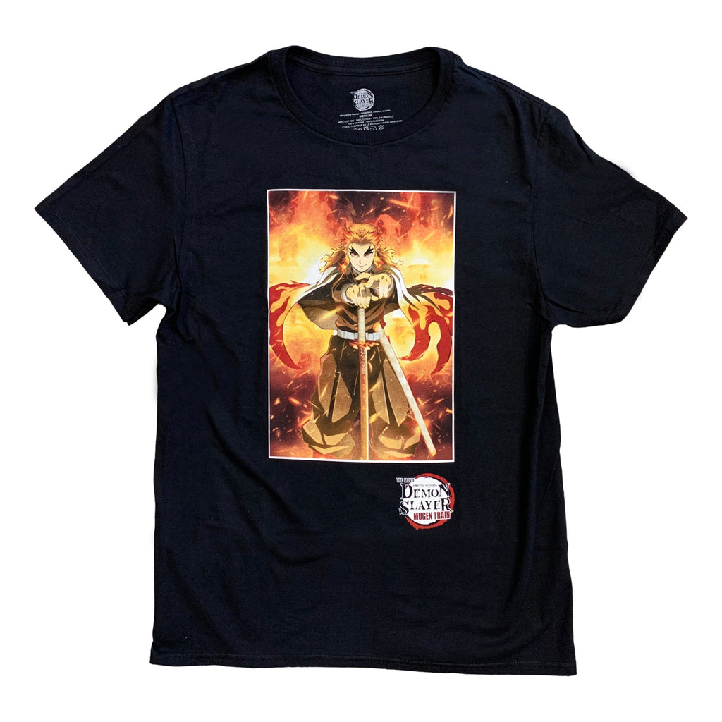 Demon Slayer Kimetsu no Yaiba the Movie Mugen Train Rengoku Adult T-Shirt - Fundom