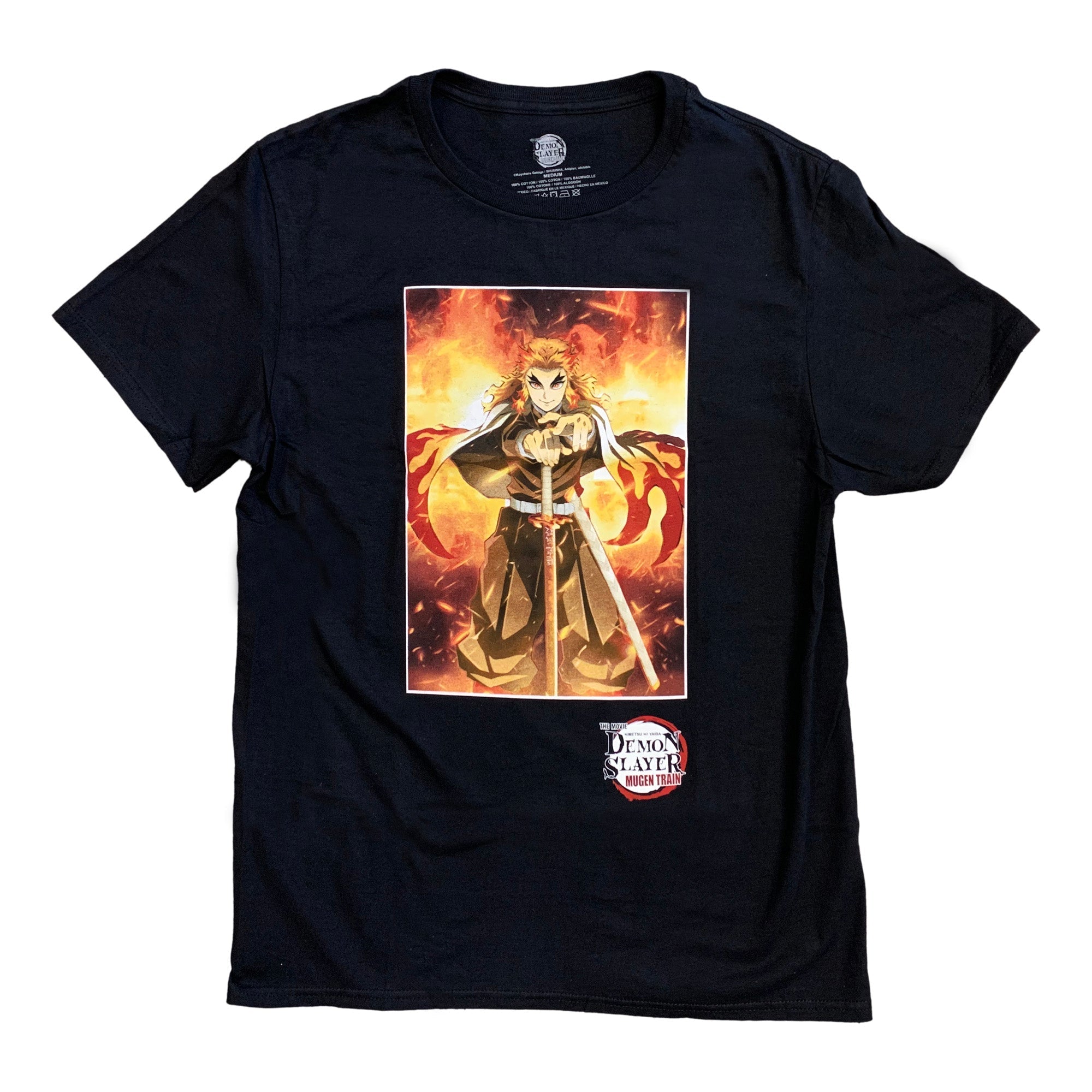 Demon Slayer Kimetsu no Yaiba the Movie Mugen Train Rengoku Adult T-Shirt - Fundom