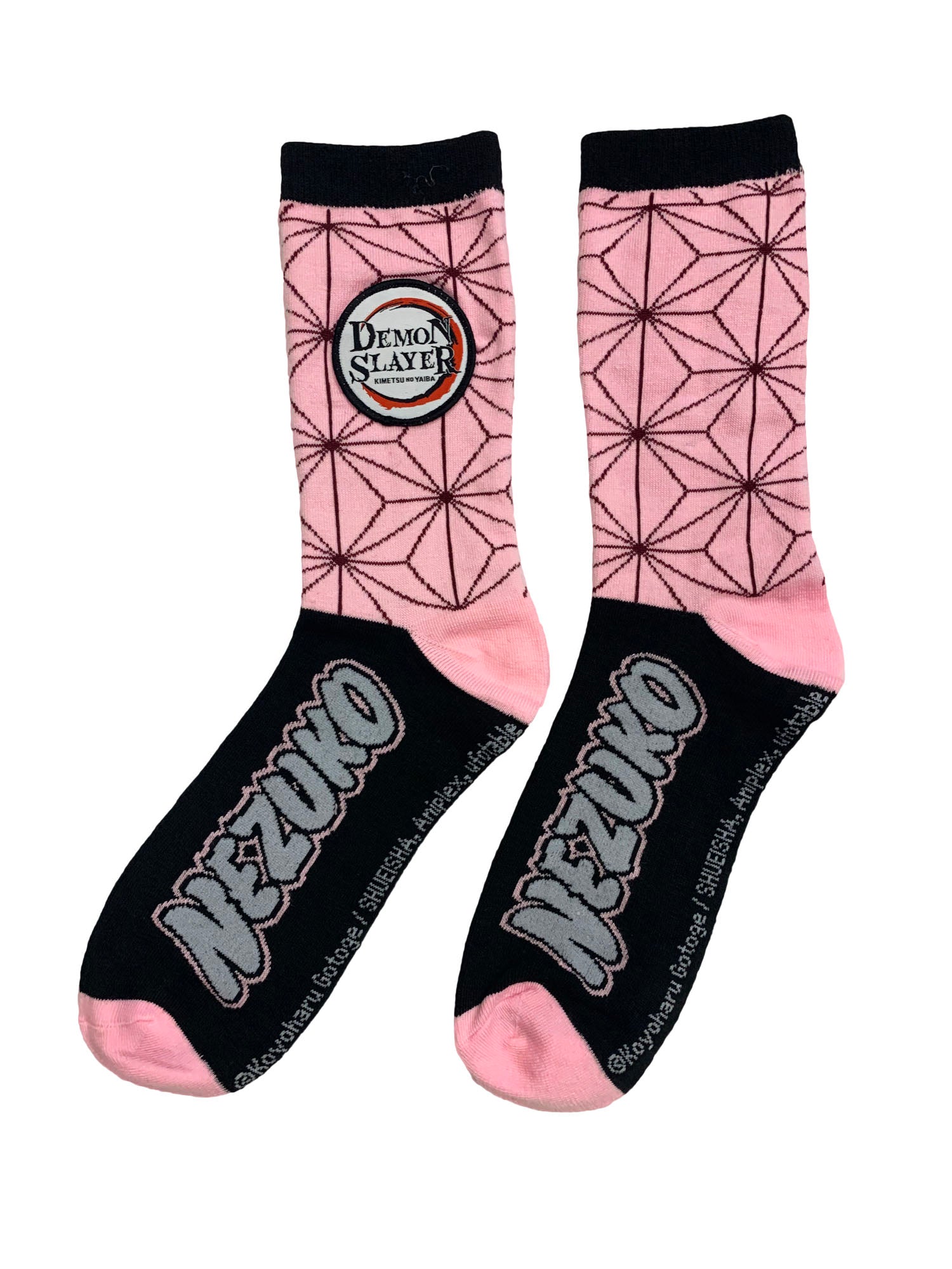 Demon Slayer Nezuko Character Pattern Anime Crew Socks - Fundom