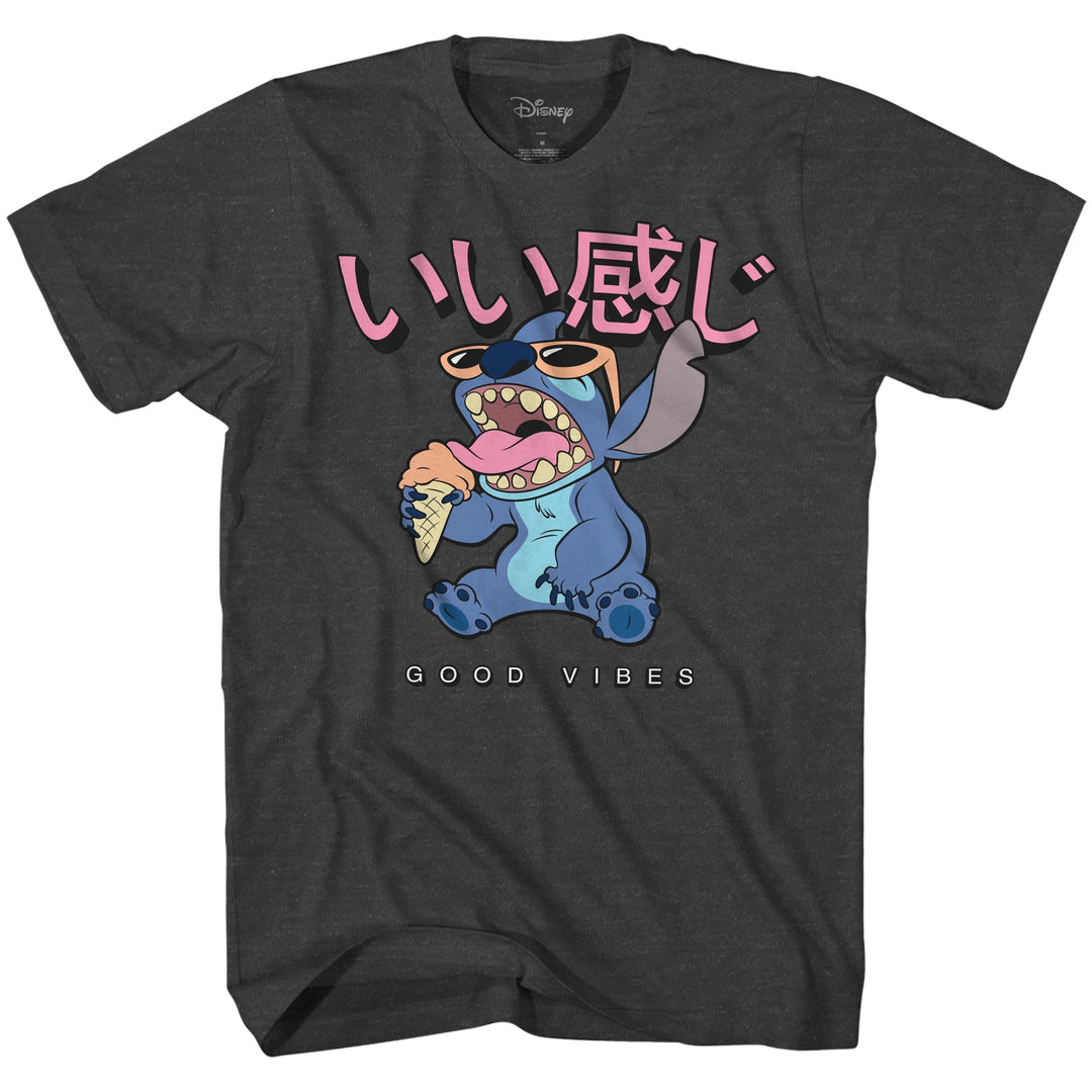 Disney Lilo And Stitch Good Vibes Ice Cream Adult T-Shirt - Fundom