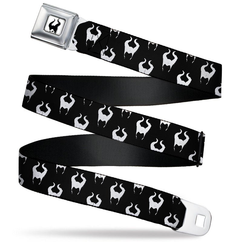 Disney Maleficents Horns Silhouette Black White Seatbelt Belt - Fundom