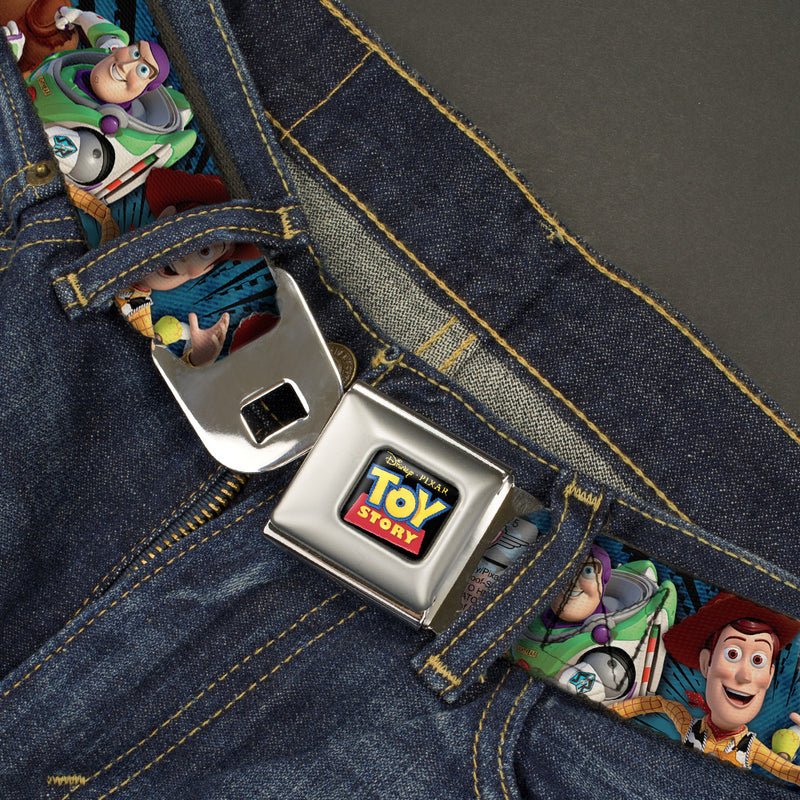 Disney Toy Story Characters Running Full Color Seatbelt Belt - Fundom