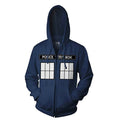 Doctor Who Tardis Call Box Window Adult Zip Hoodie - Fundom
