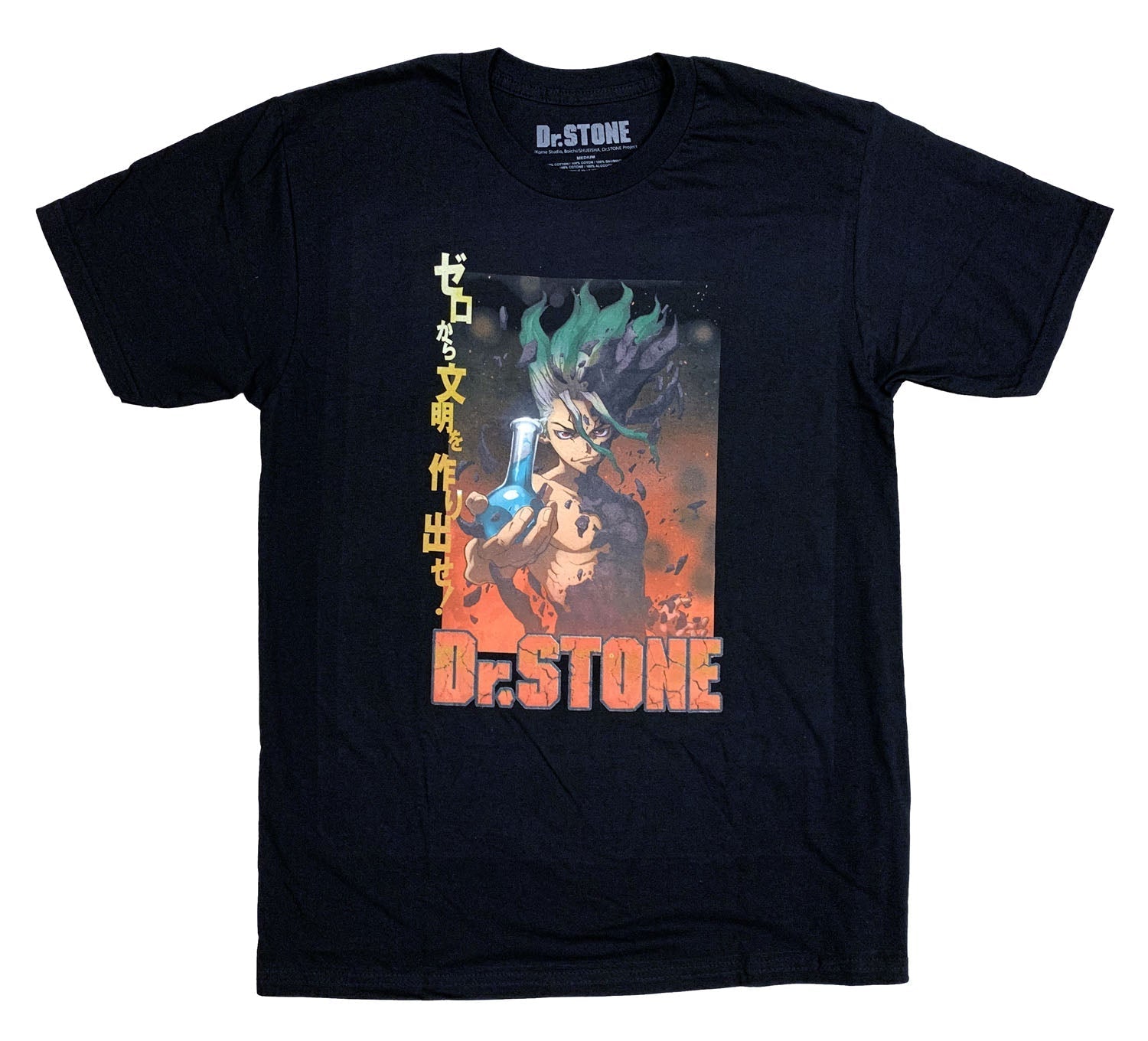 Dr. Stone Senku Teaser Art Anime Adult T-Shirt - Fundom