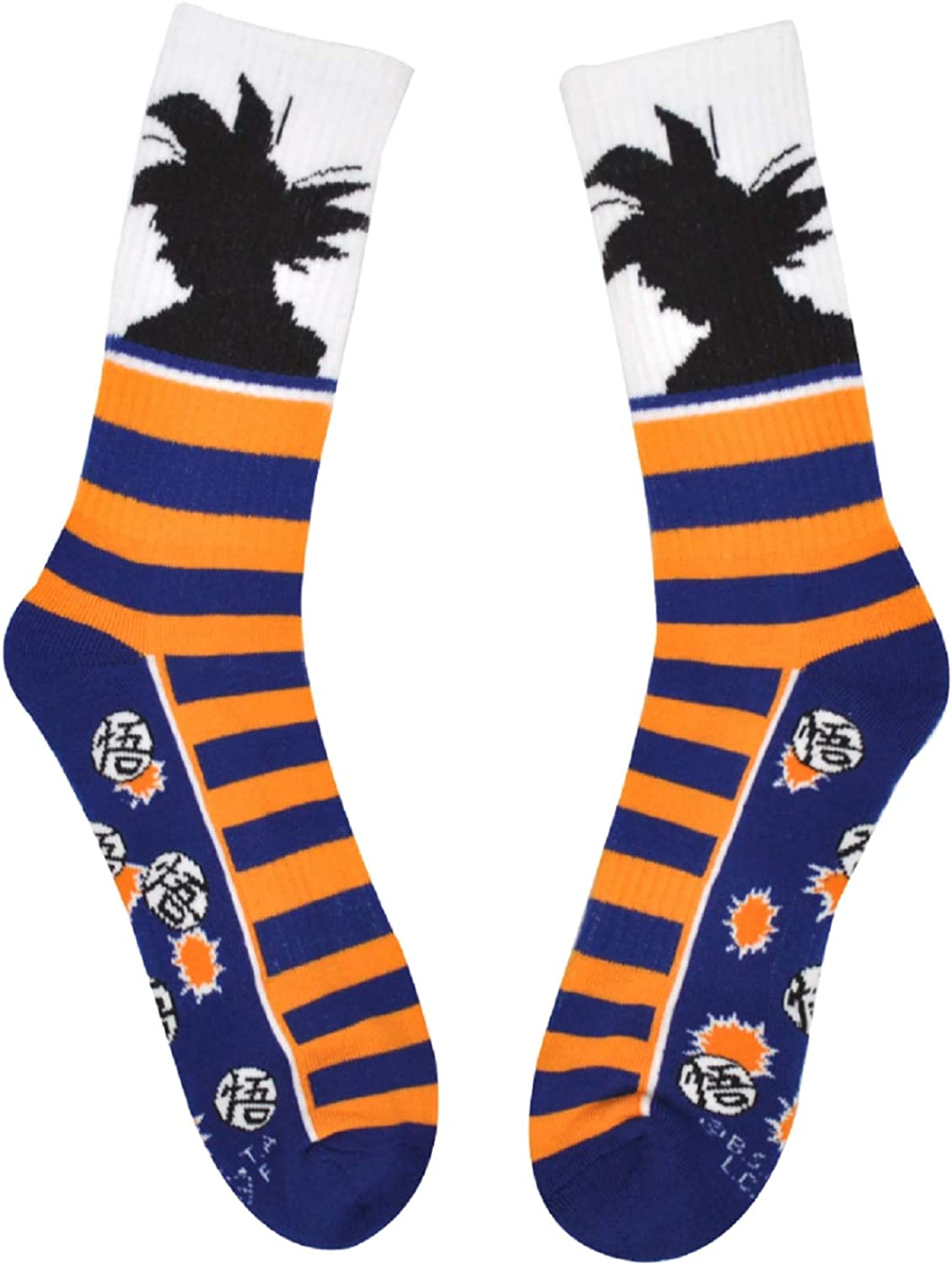 Dragon Ball Super Goku Silhouette Anime Athletic Crew Socks - Fundom