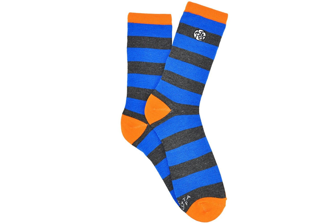 Dragon Ball Super Kame Symbol Anime Embroidered Rugby Stripe Crew Socks - Fundom