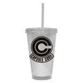 Dragon Ball Z Capsule Corp Symbol Logo Tumbler & Straw Travel Cup - Fundom